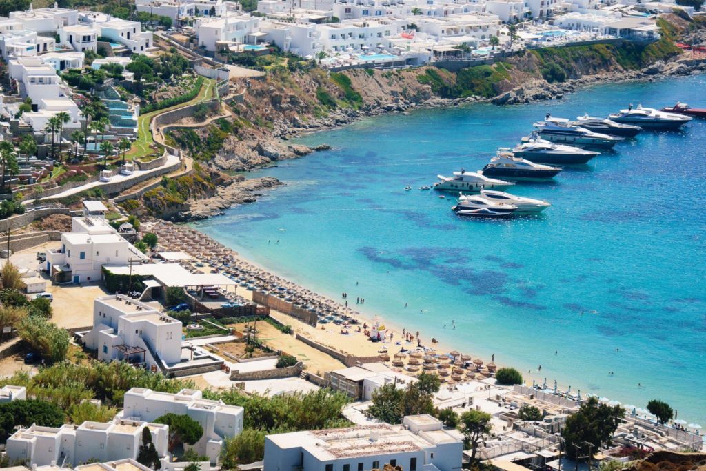 The glamorous Nammos beach club offers an array of luxury activities